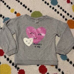Carter's Gray and Pink Heart Sweater